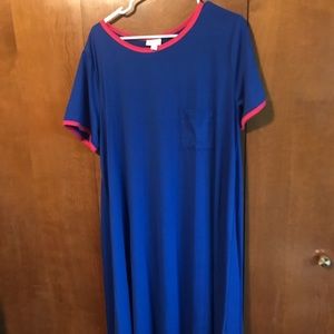 EUC LuLaRoe Carly, 2X pink/blue